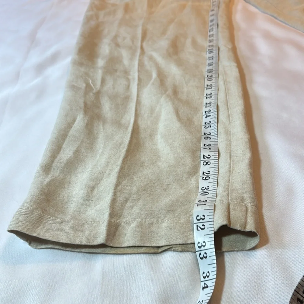 Cubavera Light Tan Linen Blend Pants Size Large (36-38)